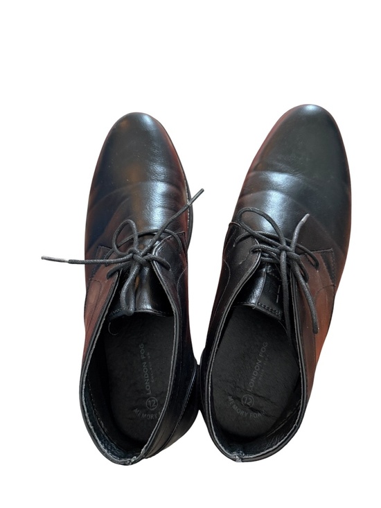 London Fog Men\'s Black Dress Leather Chukka Boots Size 12 main image 6